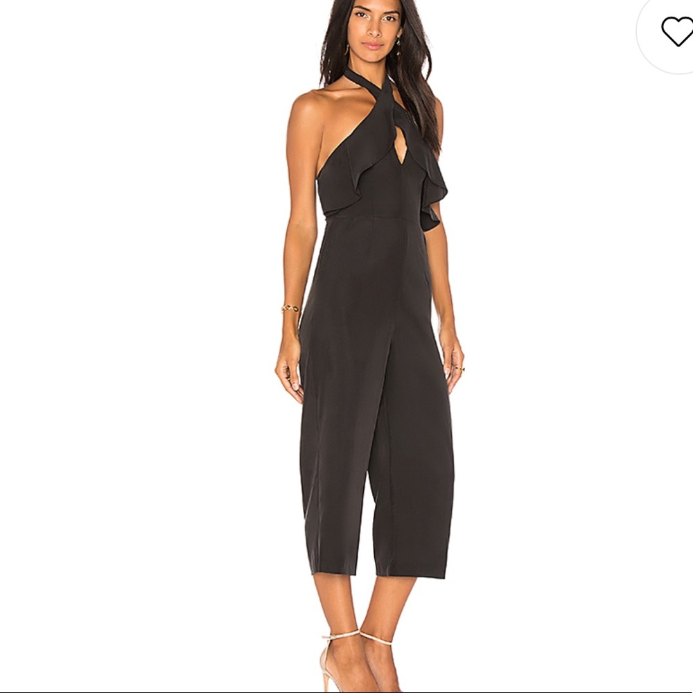 BCBG Generation Halter Ruffle Jumpsuit - Picture 2 of 5